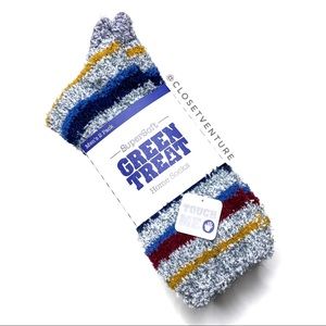Green Treat Men’s 2 Pk SuperSoft Home Socks 8-12